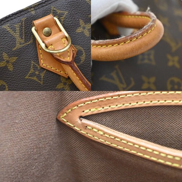 LOUIS VUITTON LV Logo Alma Hand Bag Monogram Leather Brown France M51130 88EF094 - Picture 10 of 16